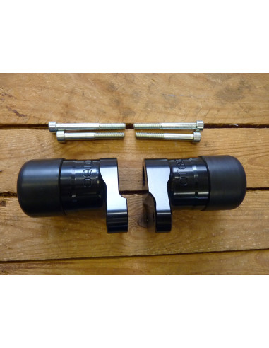 Roulettes alu noir/teflon.