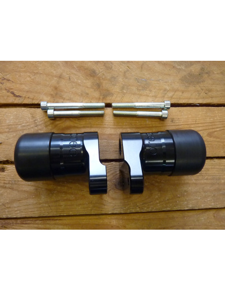Roulettes alu noir/teflon.