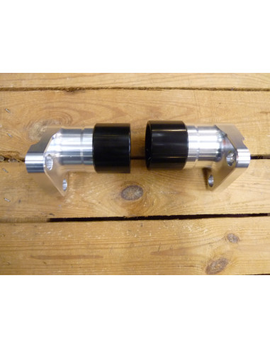 Roulettes alu/alu noir.