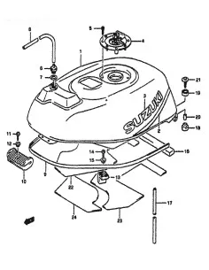 Réservoir GSXR 1100 1990  - 1