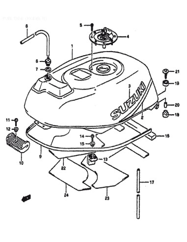 Réservoir GSXR 1100 1990  - 1