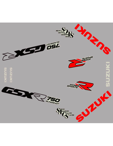 Kit lettrage GSXR 750 88-91  - 4