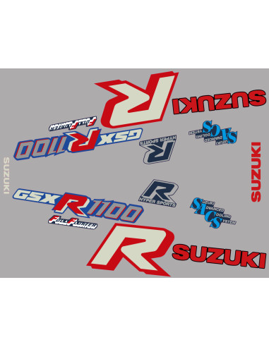 KIT STICKERS LETTRAGE GSXR 1100-86  - 1