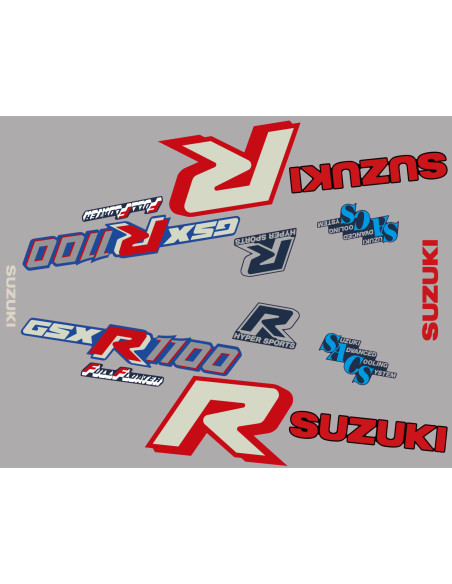 KIT STICKERS LETTRAGE GSXR 1100-86  - 1