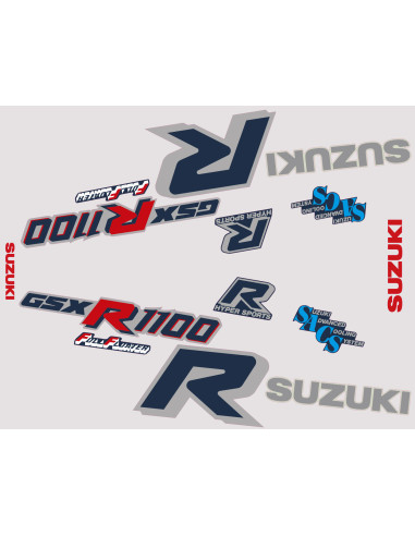 KIT STICKERS LETTRAGE GSXR 1100-86  - 2