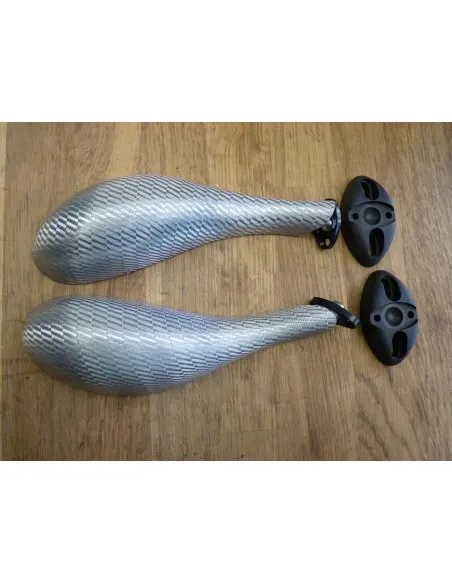 Paire de rétroviseurs en fibre d'aluminium  - 1