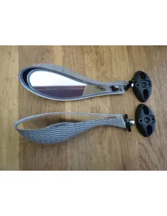 Paire de rétroviseurs en fibre d'aluminium  - 1 2
