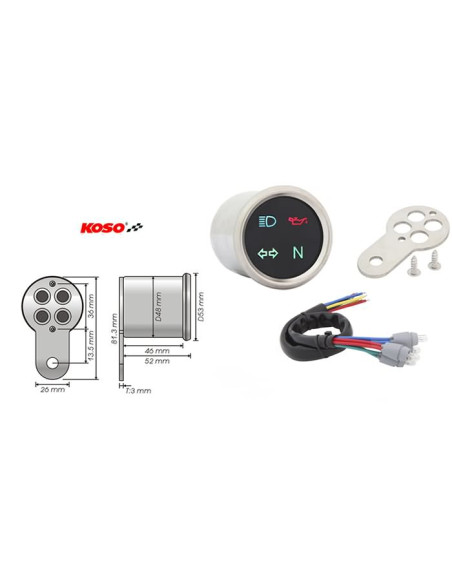 Bloc voyant universel Koso  - 2