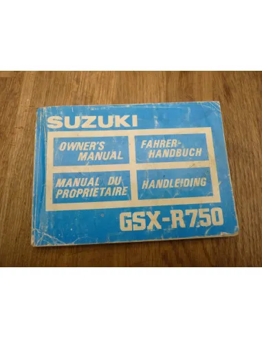 Manuel du propriétaire GSXR 750 85-95  - 1