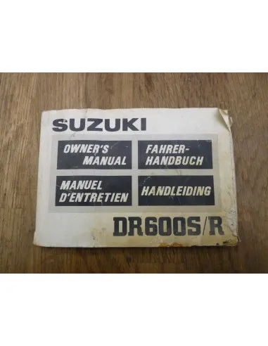 Manuel d'entretien DR 600 S/R  - 1