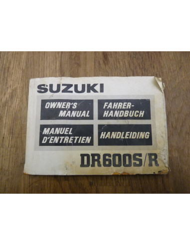 Manuel d'entretien DR 600 S/R  - 1