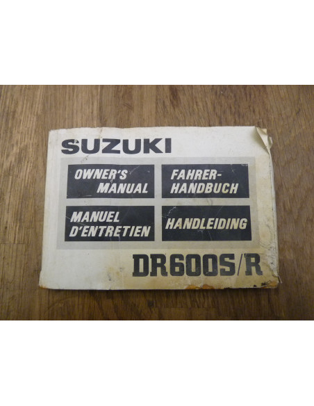 Manuel d'entretien DR 600 S/R  - 1
