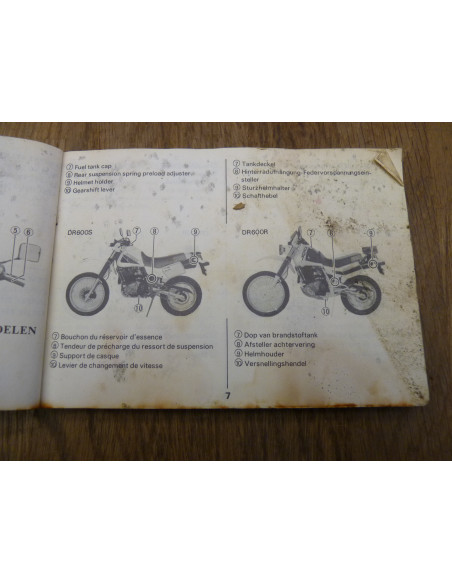Manuel d'entretien DR 600 S/R  - 3
