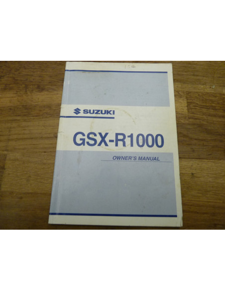 Manuel du propriétaire GSXR 1000 03-04  - 1