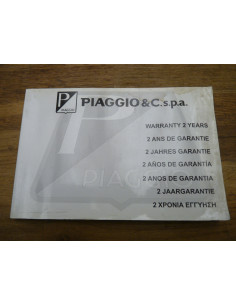 Carnet de garantie Piaggio  - 1