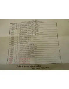 Kit visserie GSXR 750-1100  - 1 2