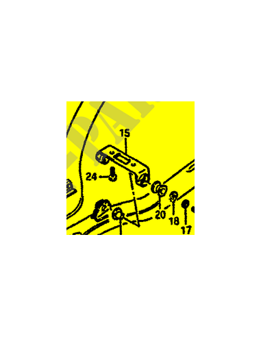 Support collecteur GSXR 750 88-89  - 1