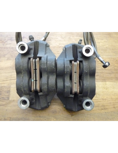 Paire d' étriers avec durites GSXR 600-750-1000  - 2
