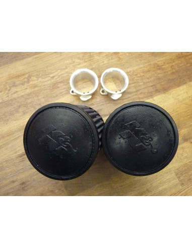 Kit Filtres à air K&N carburateur Keihin + adaptateurs Ducati  - 4