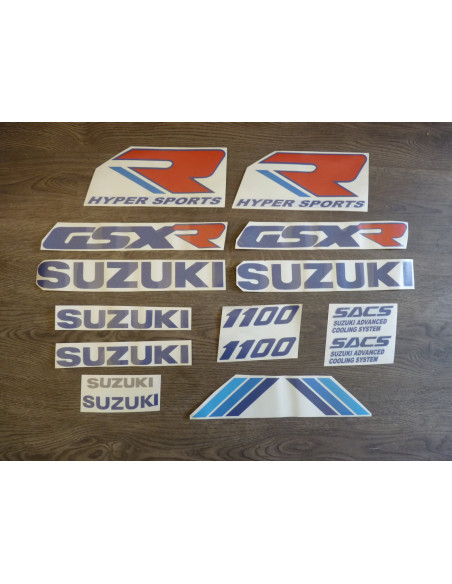 Kit stickers bleu GSXR 1100 89-90  - 1