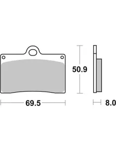 Plaquettes Brembo pour disque fonte  - 1