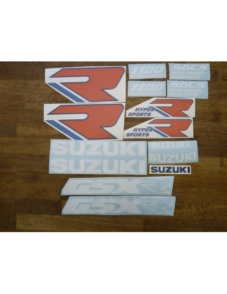 Kit stickers bleu GSXR 1100 89-90  - 2