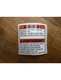 Sticker Warning GSXR 750-1100  - 1 2