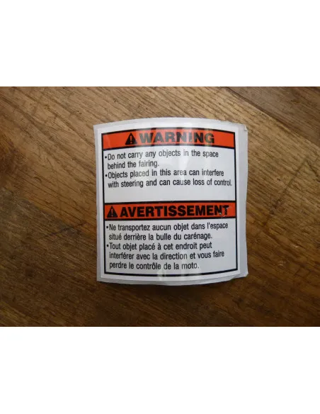 Sticker Warning GSXR 750-1100  - 2