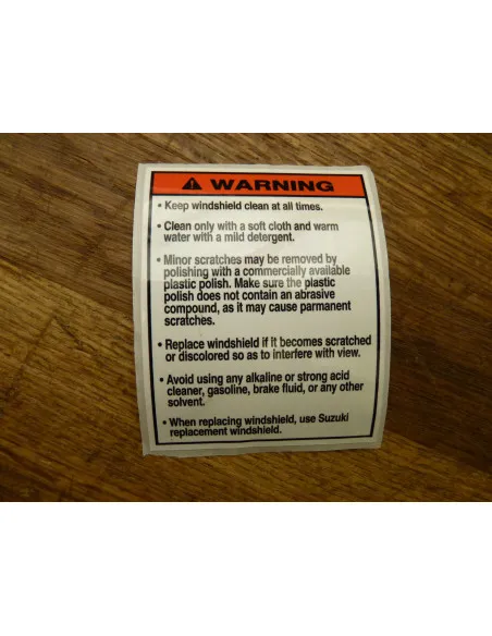 Sticker Warning GSXR 750-1100  - 4