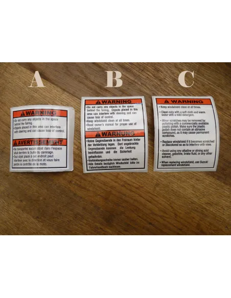 Sticker Warning GSXR 750-1100  - 1