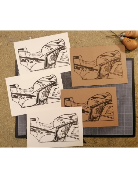 Linogravure GSXR 1100 86-88  - 2