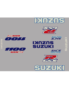 Kit stickers lettrage rouge GSXR 1100-91  - 1